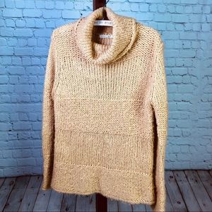 Turtleneck Camel 🐪 Tan Pullover Sweater Medium